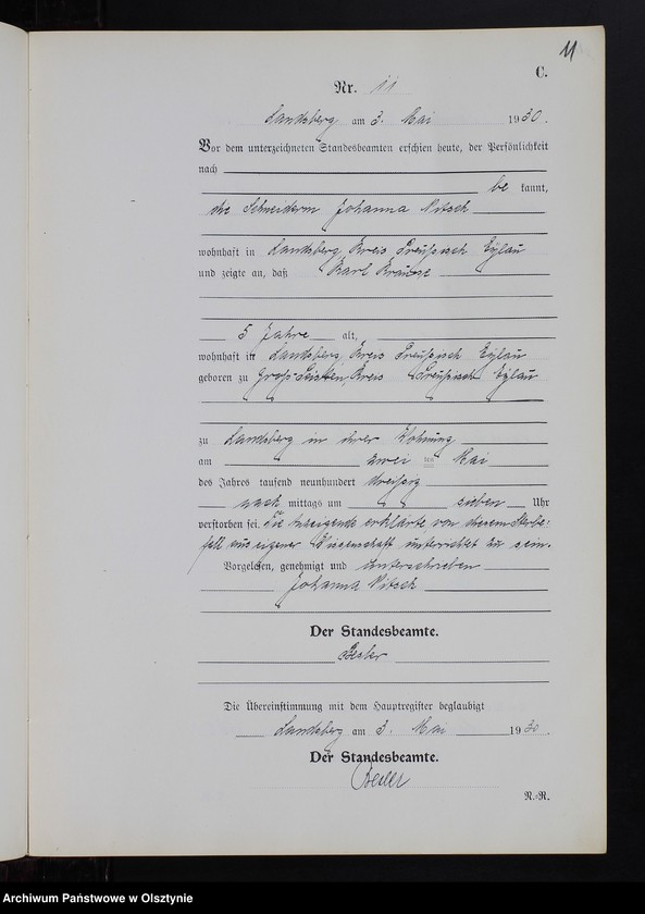 image.from.unit.number "Sterbe-Neben-Register Nr 1 - 25 [ Księga zgonów - wtóropis ]"