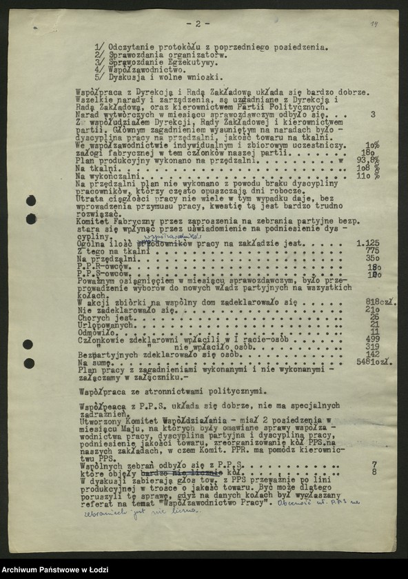Obraz 15 z jednostki "Sprawozdania miesięczne komitetów fabrycznych zakładów wydzielonych t. 1"