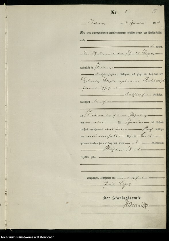 image.from.unit.number "Księga urodzeń, tom 1, nr 1-560"