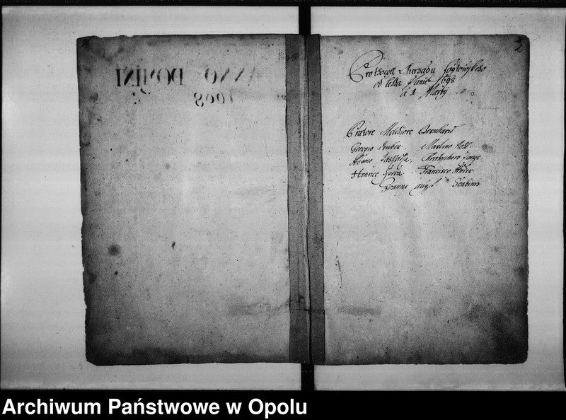 image.from.unit.number "["Protoculum" urzędu wójtowskiego miasta Opola (prowadzony przez hrabiego Jerzego Adama z Gaszyny, hetmana krajowego księcia opolsko - raciborskiego).]"