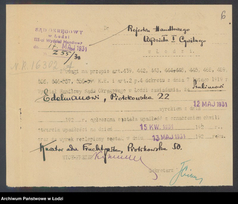 Obraz 8 z jednostki "Szulim Edelman – sprzedaż mat. introligatorskich"