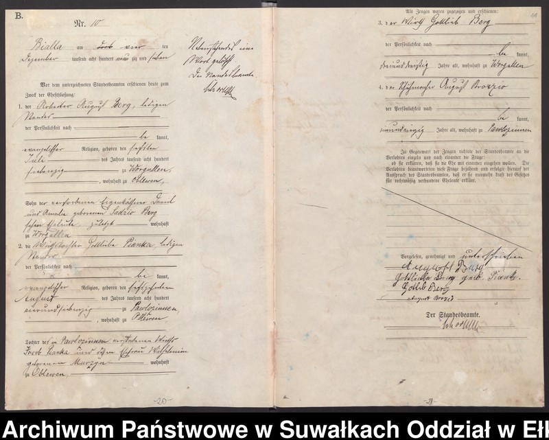 image.from.unit.number "Heiraths-Haupt-Register des Königlichen Preussischen Standes-Amtes Bialla Kreis Johannisburg"