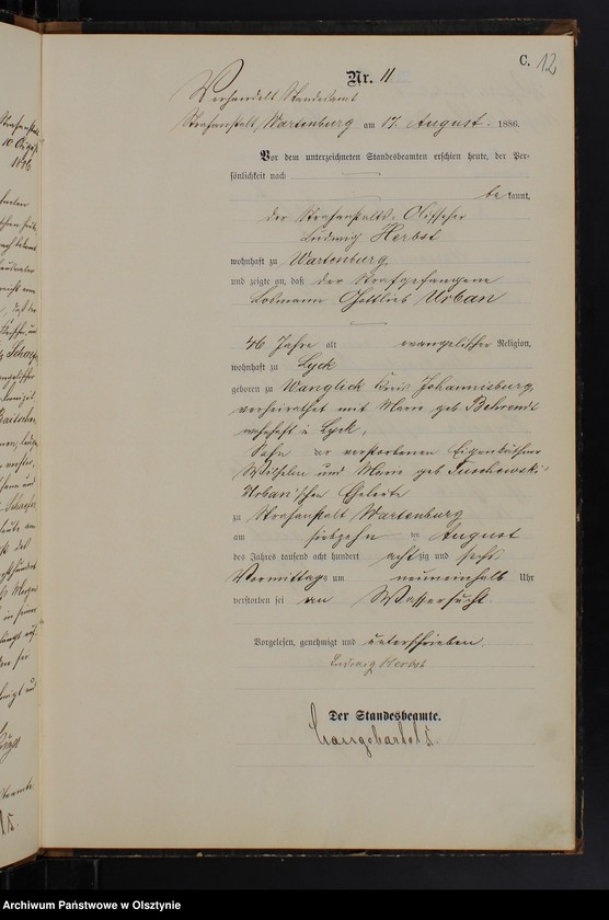 image.from.unit.number "Sterbe-Haupt-Register Nr 1 - 16"