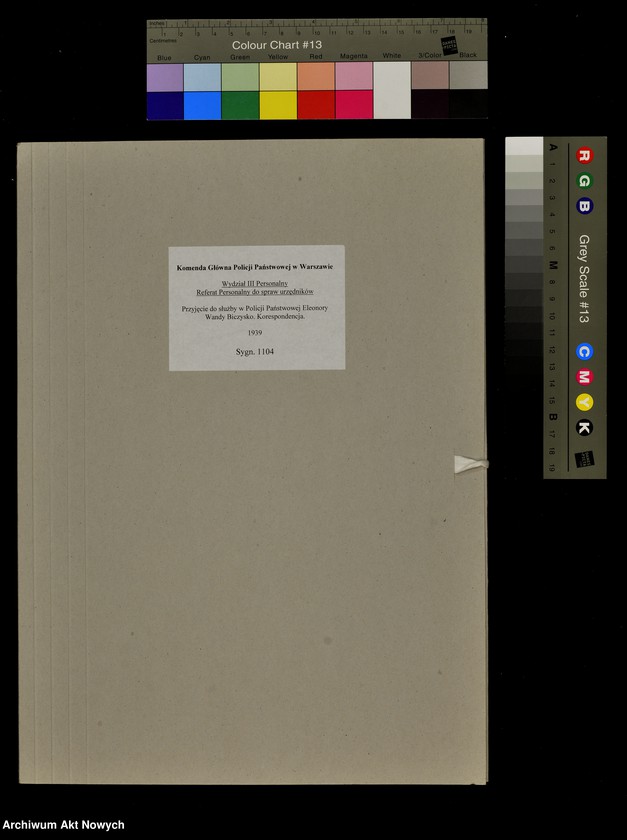 image.from.unit.number "Przyjęcie do służby w Policji Państwowej Eleonory Wandy Biczysko. Dokumentacja osobowa, korespondencja."