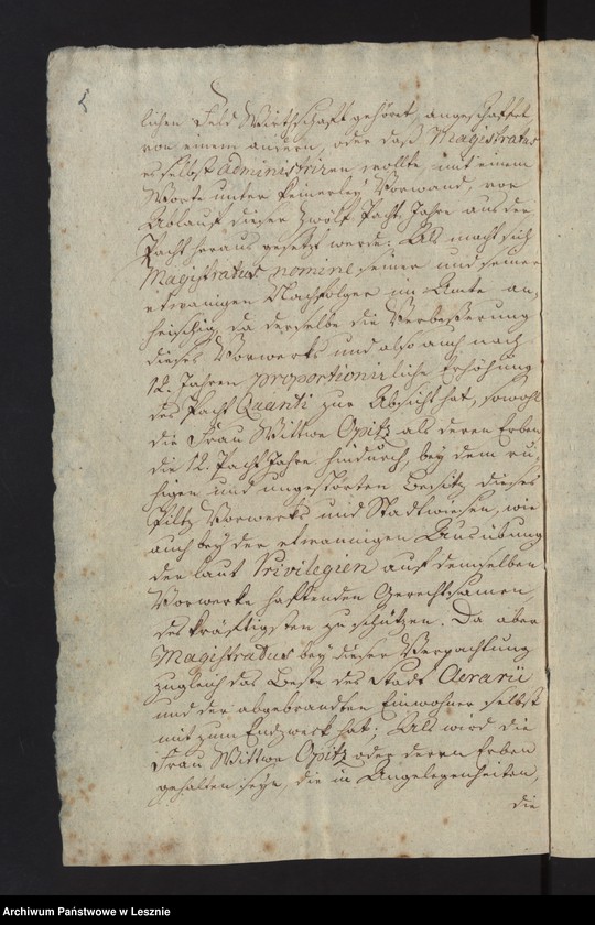 image.from.unit.number "[Die Sachen des Magistrats zu Lissa wider den Pächter zu Pilz-Vorwerk, Justitiarius Opitz, wegen röckständiger Pacht]"