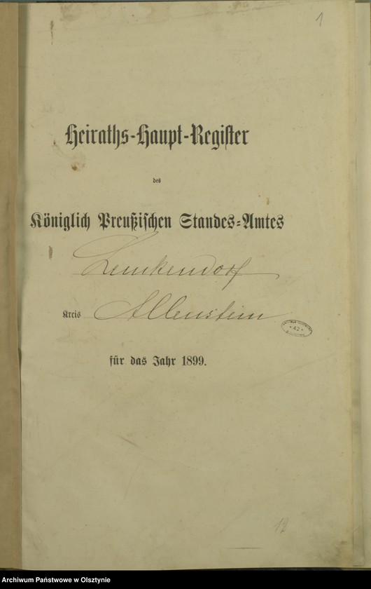 image.from.unit.number "Heiraths-Haupt-Register Nr 1 - 21"