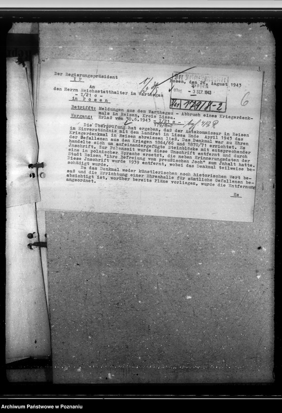 Obraz 10 z jednostki "Ablieferung der Denkmäler zur Verstärkung der Metallreserve. Altpapiergewinnung."