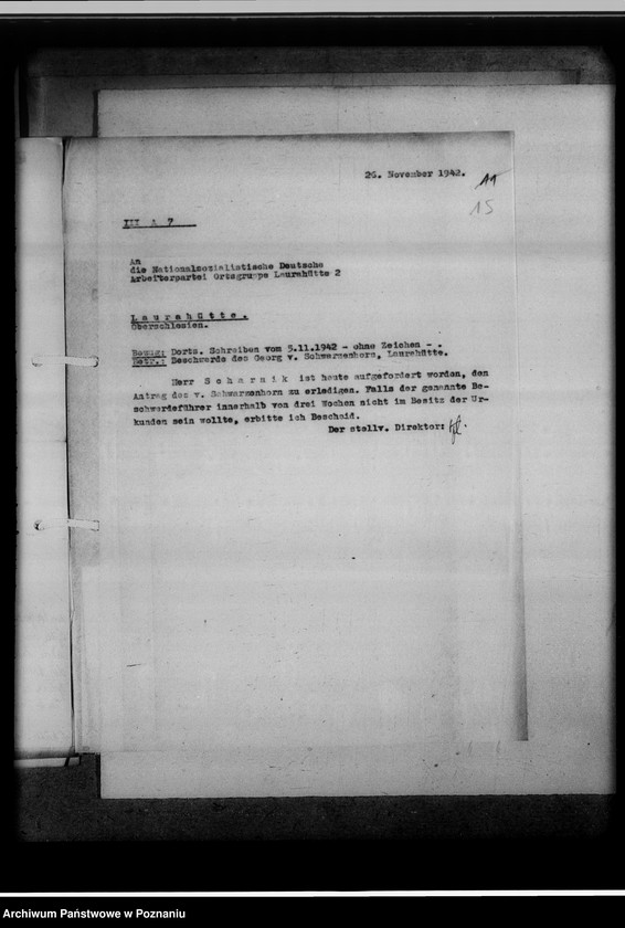 image.from.unit.number "Berufssippenforscher Scharnik [Korespondencja w sprawie honorariów i zażaleń na Scharnika zatrudnionego w Poznaniu]"