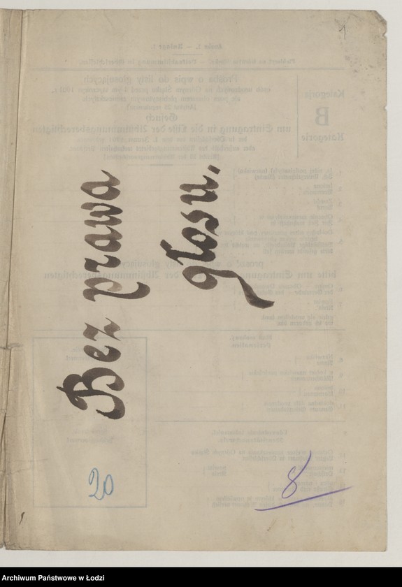 Obraz 3 z jednostki "Listy osób bez prawa głosu"