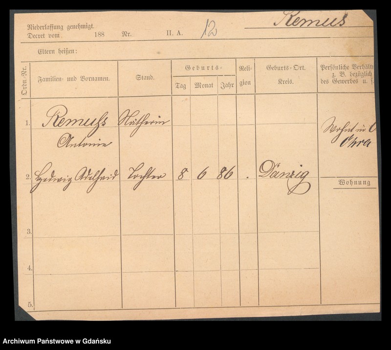 image.from.unit.number "Karty meldunkowe: Remus - Renk"