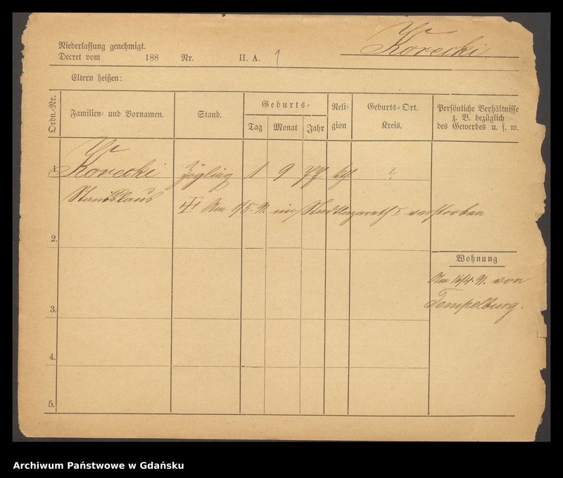 image.from.unit.number "Karty meldunkowe: Korecki - Kornath"