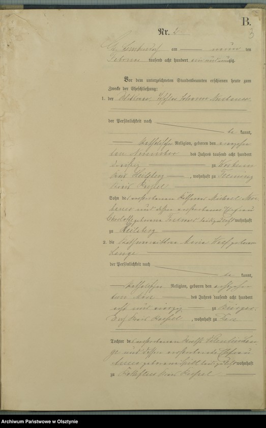 image.from.unit.number "Heiraths-Haupt-Register Nr 1 - 22 i 1 - 20"