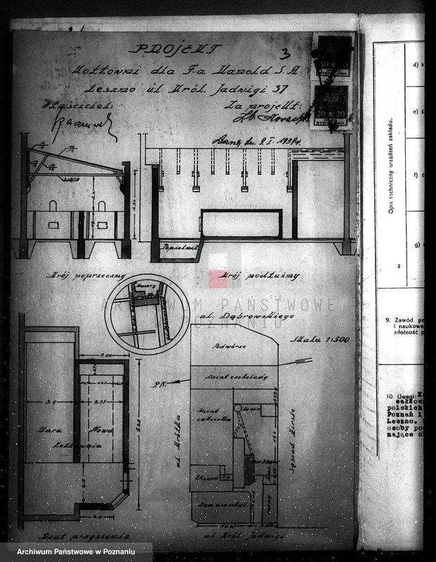 Obraz 8 z jednostki "Zatwierdzenie zakładu przemysłowego /fabryki cukierków "Kanold" w Lesznie"