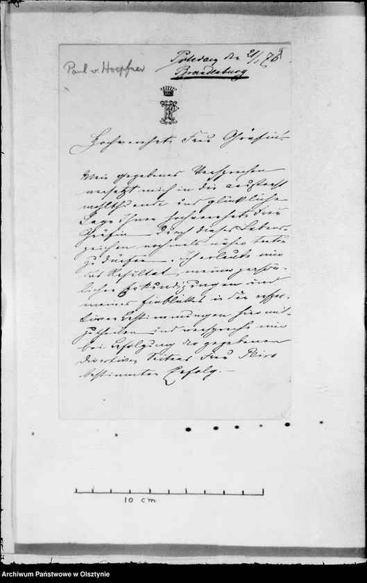 image.from.unit.number "/Berta v. Oertzen- Pentz, mecklenburgische Hofdame, Marielisa v. Radowitz, Paul v. Höpfner, F., J. u. E. v. Stein, Ldir Sieghold, von der Osten u. Vetter O. Blome an Anna Gfin Lehndorff geb.Hahn/"