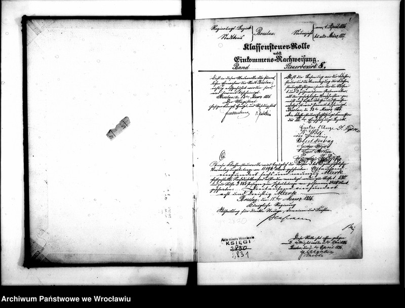 image.from.unit.number "Klassensteuerrolle nebst Eikommens - Nachweisung"