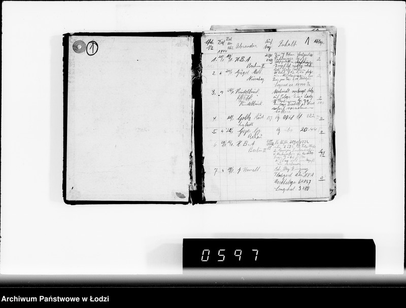 Obraz 6 z jednostki "Eingang [książka magazynowa towarów przychodzących do Getta]"