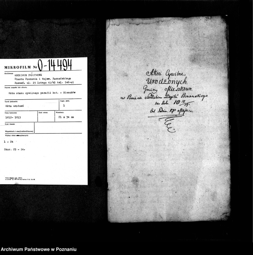 image.from.team "Akta stanu cywilnego Parafii Rzymskokatolickiej Mieszków (pow. jarociński)"