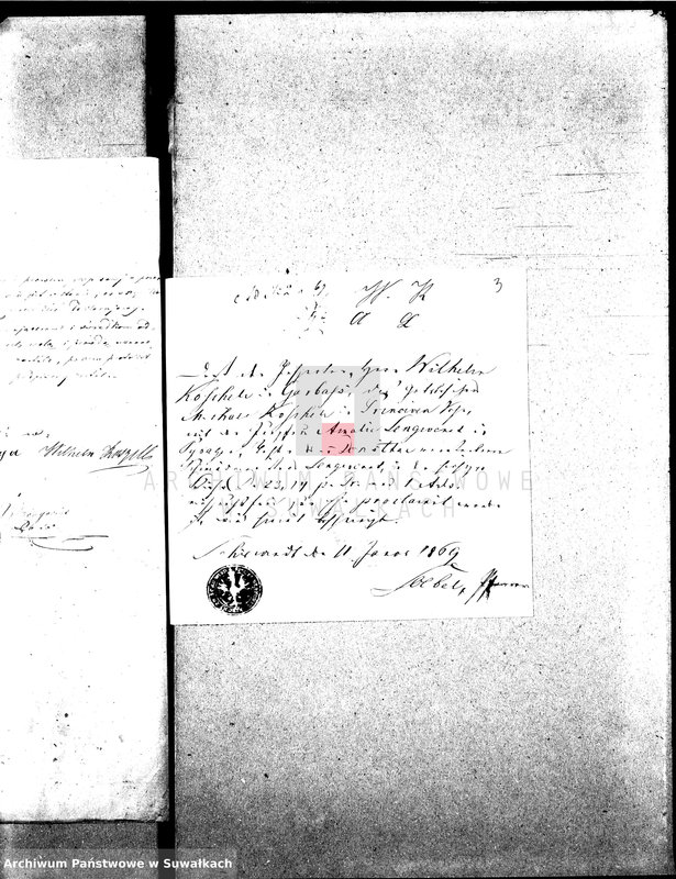 image.from.unit.number "[Dowody do Aktów Małżeństw zawartych w Parafii Ewang.-Augsb. w Suwałkach w roku 1869]"
