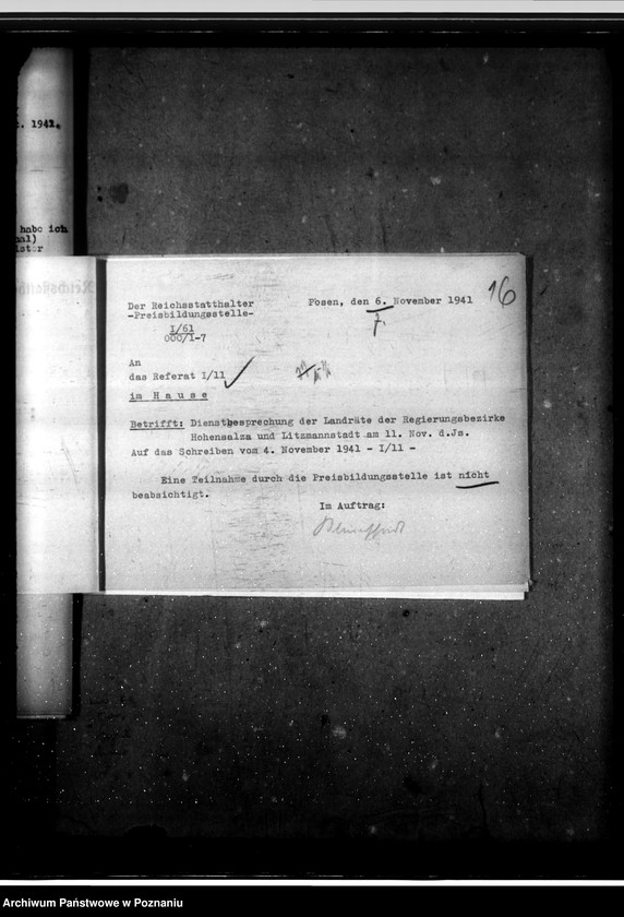 Obraz 20 z jednostki "Konferencje z landratami - korespondencja, porządki obrad"