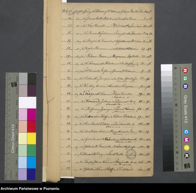 Obraz 4 z jednostki "Die von den Verlobten beigebrachten Urkunden zur Eheschliessung pro 1875"