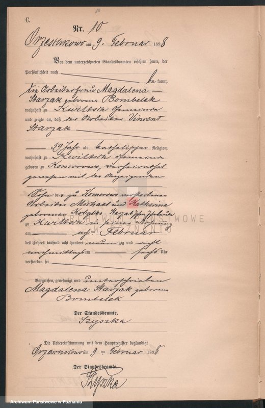 Obraz 13 z jednostki "Księga zgonów"