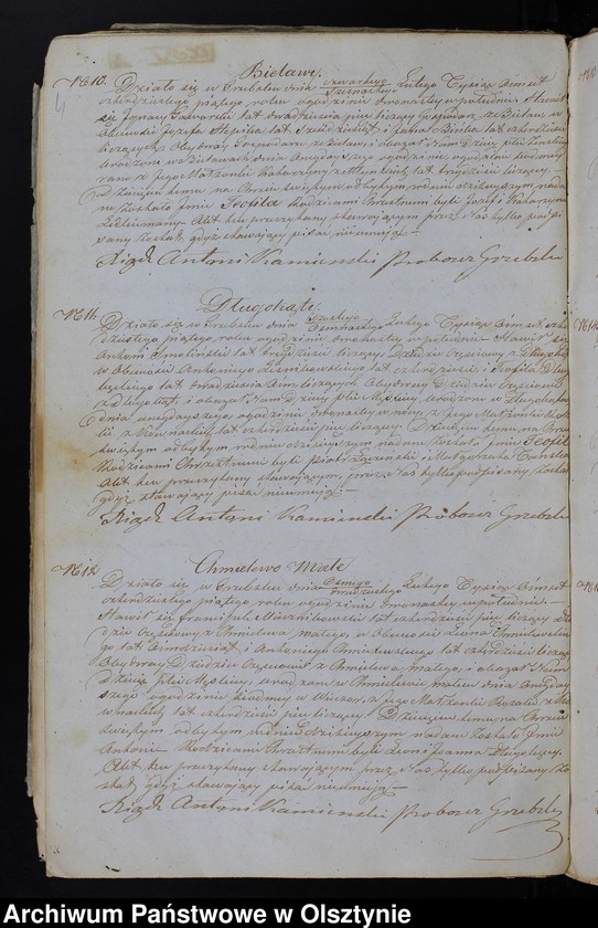 image.from.unit.number "Duplikat Aktów Urodzenia, Zaślubień, Zeńścia z Parafii Grzebskiey za Rok 1845"