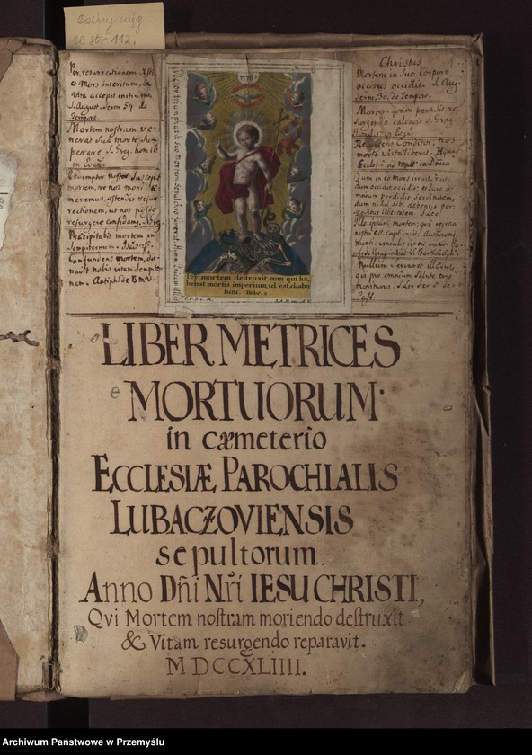 image.from.unit "Liber Metrices Mortuorum in caemeterio Ecclesiae Lubaczoviensis sepultorum; Metrica Matrimonio copulatorum"