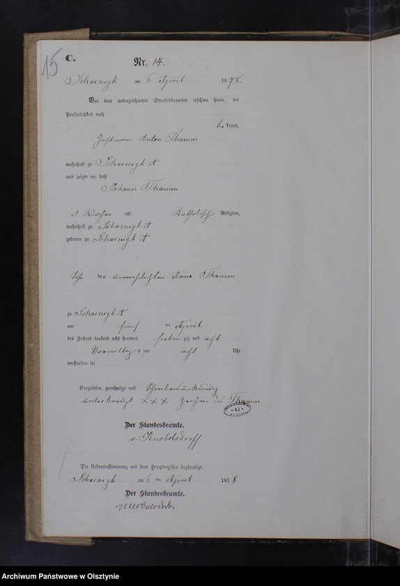 image.from.unit.number "Sterbe-Neben-Register Nr 1 - 73"