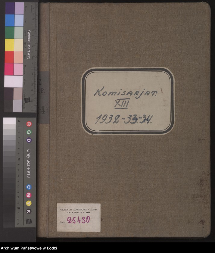 Obraz 2 z jednostki "Księga kontroli ruchu ludności (rejestr osób przybywających do gminy) Łódź, komisariat XIII, nr 1-1997, nr 1-1575, nr 1-779"