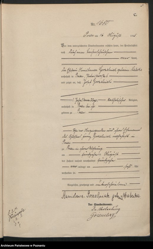 Obraz 7 z jednostki "Księga miejscowa zgonów tom IV [Rejestr główny zgonów]"