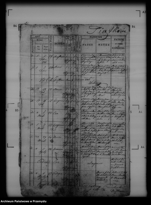 Obraz 12 z jednostki "[Kopie ksiąg metrykalnych parafii Piątkowa Ruska (dekanat Bircza)]"