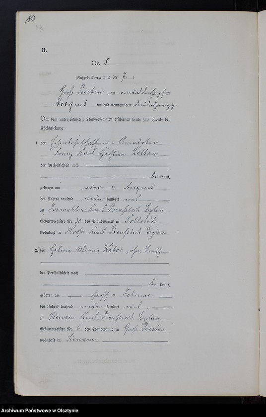 Obraz 12 z jednostki "Heiraths-Neben-Register Nr 1 - 8 [ Księga małżeństw - wtóropis ]"