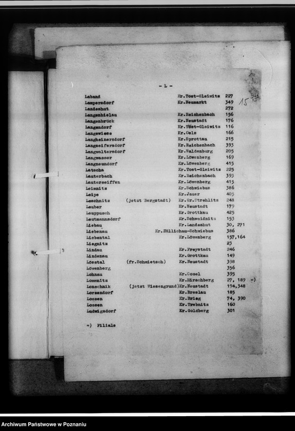 Obraz 19 z jednostki "Verzeichnis der Diözesenarchiv Breslau [Wrocław], Göpperstrasse 12 liegenden Kirchenbücher"