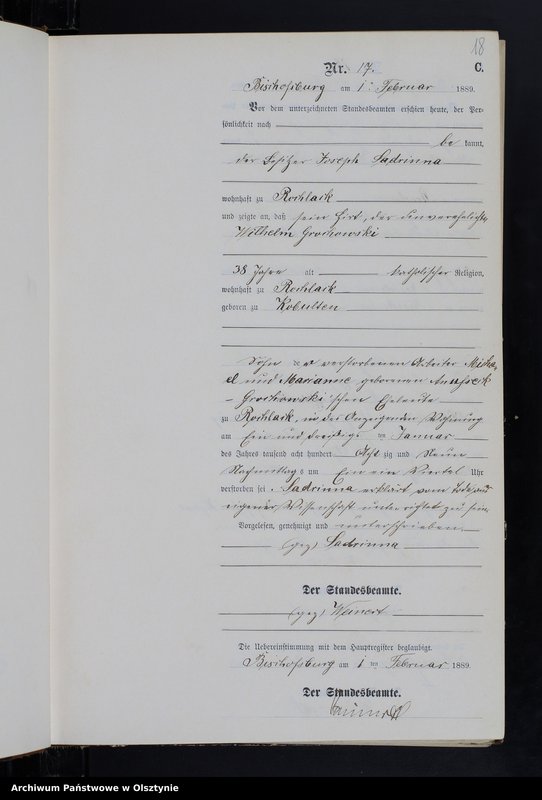 image.from.unit.number "Sterbe-Neben-Register Nr 1 - 145"