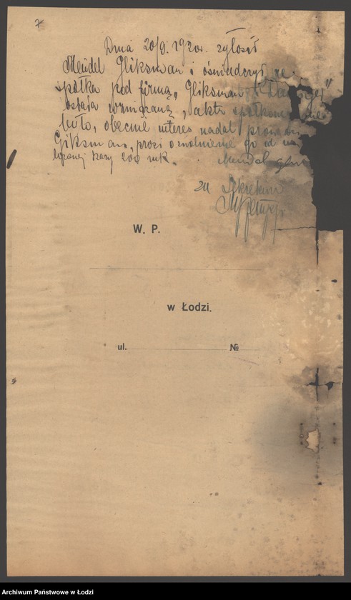 Obraz 9 z jednostki "Mendel Gliksman- sprzedaż pończoch"