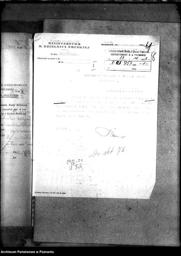 Obraz 12 z jednostki "Sprawy szczegółowo-administracyjne Saletra i fosfaty, sprowadzone przez Kooperację Rolną w Warszawie"