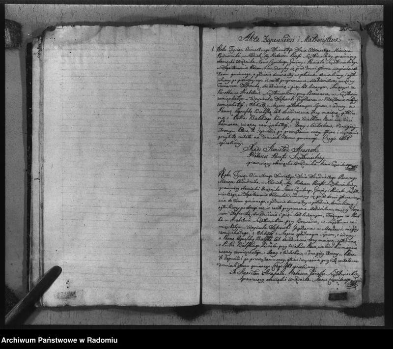 image.from.unit.number "Akta urzędnika stanu cywilnego gminy Szydłowiec z roku 1810"