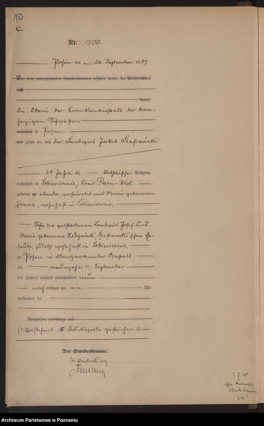 Obraz 11 z jednostki "Księga miejscowa zgonów tom IV [Rejestr główny zgonów]"