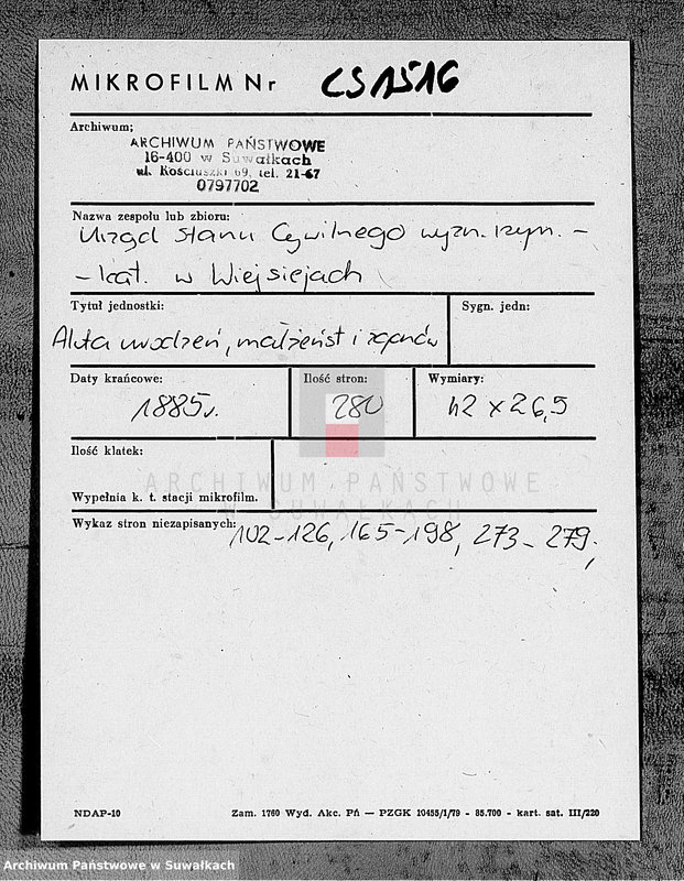image.from.unit.number "Dublikat aktov o rodivšichsja, brakosočetavšichsja i umeršich vejsejskogo R.K. prichoda s 1885 goda"