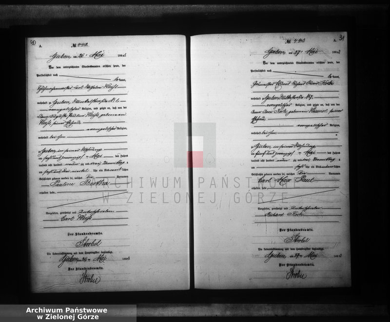 image.from.unit.number "Geburts-Neben-Register, Band II von No 413 bis No 826"