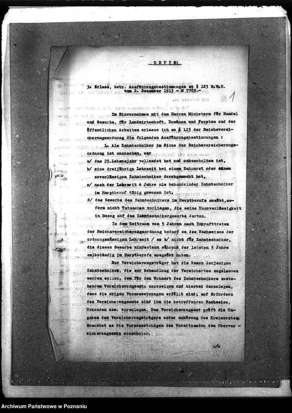 Obraz 5 z jednostki "Sprawy lekarzy - dentystów [regulamin, wykazy zatrudnionych dentystów i techniki dentystów]. [Okręgowy Urząd Ubezpieczeń]"