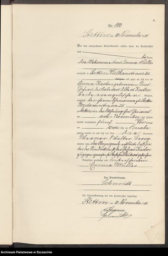 Obraz 7 z jednostki "Geburts-Register (Neben-Register) Band V"