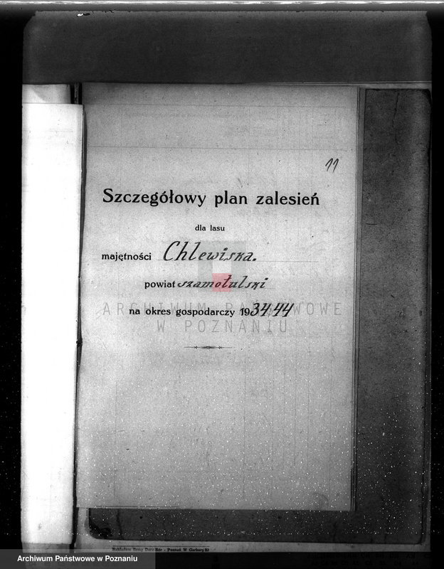 Obraz 15 z jednostki "Plan urządzenia gospodarstwa leśnego majątku Chlewiska w powiecie szamotulskim"