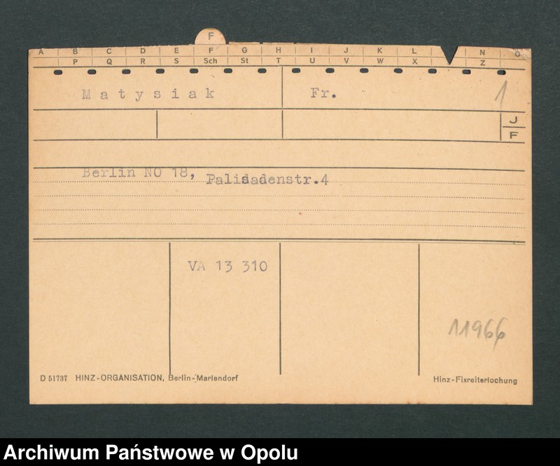 Obraz 3 z jednostki "[Matysiak Fr., Berlin]"