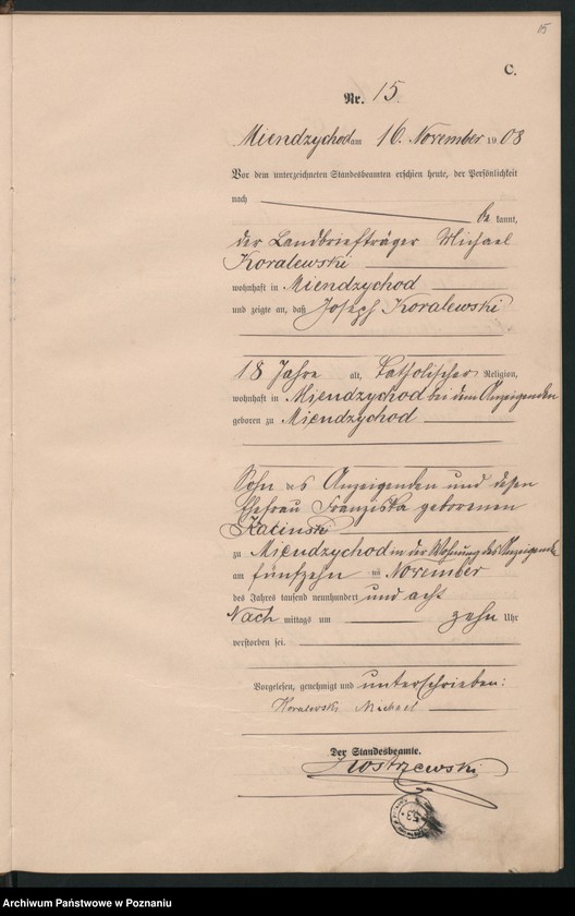 Obraz 18 z jednostki "Sterbe-Haupt-Register"