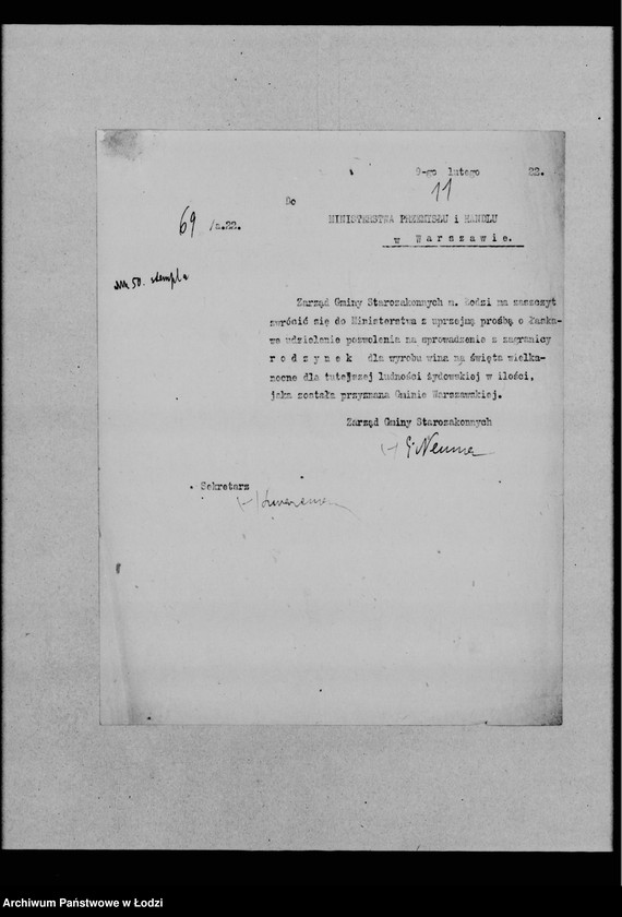 Obraz 15 z jednostki "Zaopatrzenie ludności żydowskiej w mąkę świąteczną"