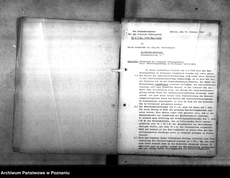 Obraz 15 z jednostki "Zarządzenia - Wohnungsnot. Neubauverbot. Landarbeiterwohnungsbau. Gemeinnützigeswesen"