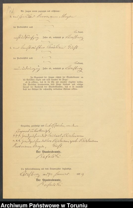 image.from.unit.number "Heiraths-Neben-Register Stadt Strasburg [ Brodnica- Miasto]für das Jahr 1879"