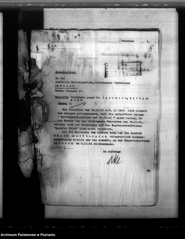 Obraz 9 z jednostki "Notdienstverpflichtung der Ärzte"