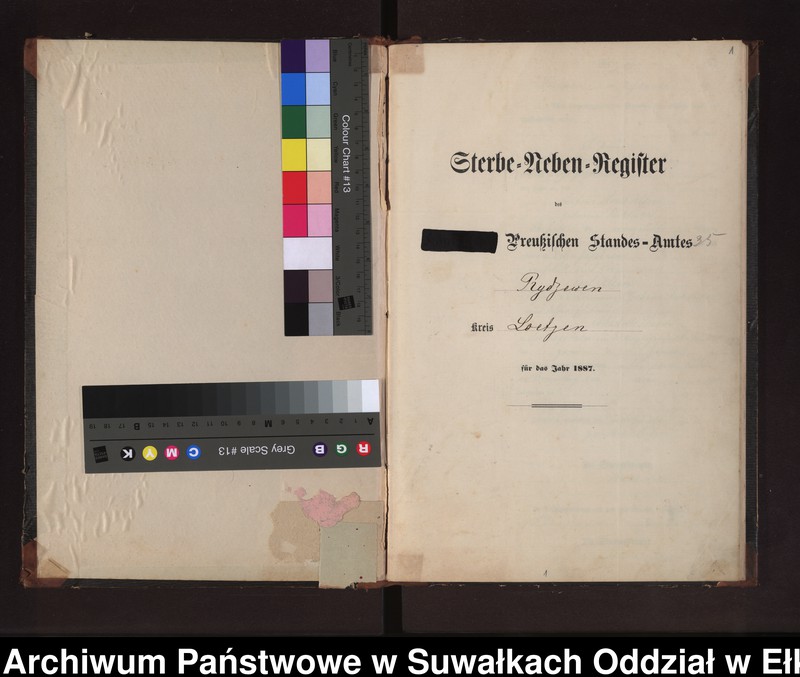 image.from.unit.number "Sterbe-Neben-Register des Preussischen Standes-Amtes Rydzewen Kreis Loetzen"
